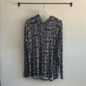 Monochrome Floral Women's Hoodie